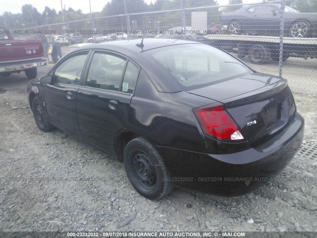 1G8AJ55FX6Z189637 - 2006 SATURN ION LEVEL 2 BLACK photo 3