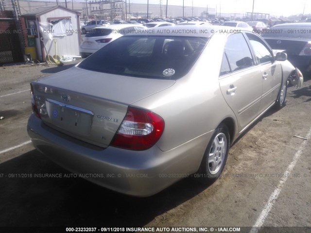 4T1BF32K83U057160 - 2003 TOYOTA CAMRY LE/XLE/SE Qızıl foto 4