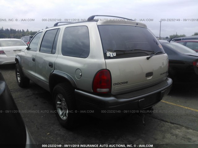 1B4HS38N32F157887 - 2002 DODGE DURANGO SPORT/SXT GRAY photo 3