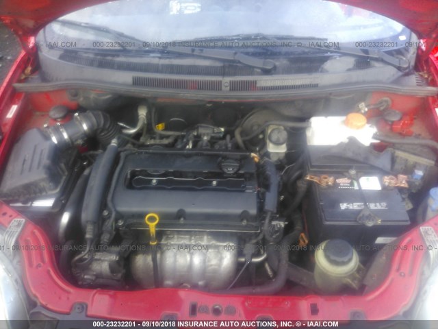 KL1TD56E99B607282 - 2009 CHEVROLET AVEO LS/LT 红色 照片 10