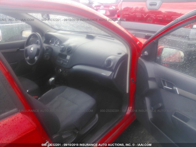 KL1TD56E99B607282 - 2009 CHEVROLET AVEO LS/LT 红色 照片 5