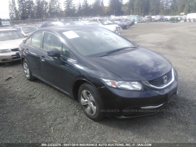 19XFB2F53DE257234 - 2013 HONDA CIVIC LX BLACK photo 1