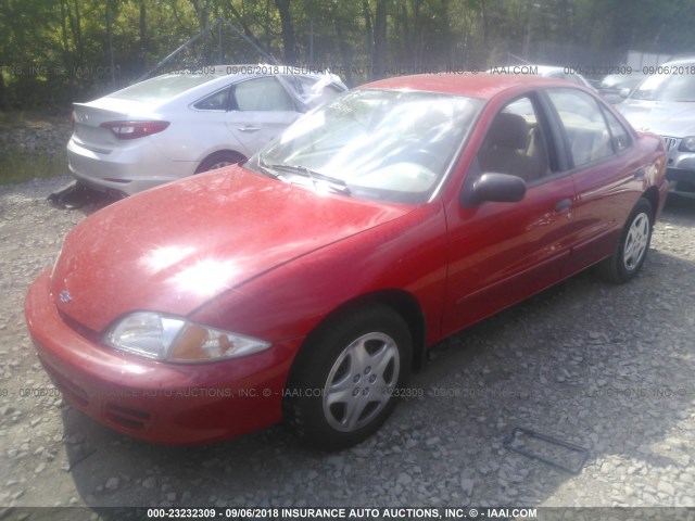 1G1JF524727205656 - 2002 CHEVROLET CAVALIER LS RED photo 2