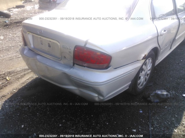 KMHWF35H63A871617 - 2003 HYUNDAI SONATA GLS/LX SILVER photo 6