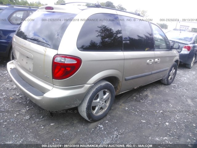 1D4GP45R06B754816 - 2006 DODGE CARAVAN SXT TAN photo 4