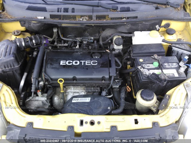 KL1TD56E89B355914 - 2009 CHEVROLET AVEO LS/LT YELLOW photo 10