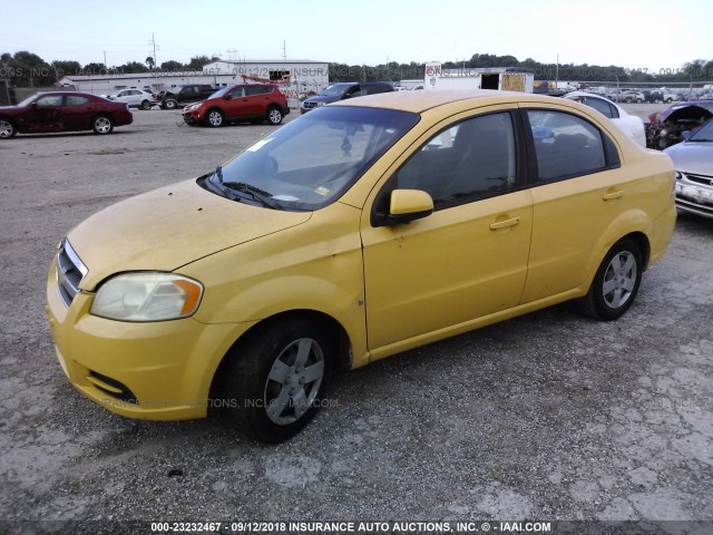 KL1TD56E89B355914 - 2009 CHEVROLET AVEO LS/LT YELLOW photo 2