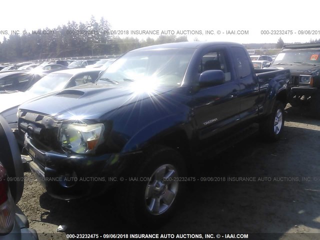 5TETU62N68Z494843 - 2008 TOYOTA TACOMA PRERUNNER ACCESS CAB BLUE photo 2