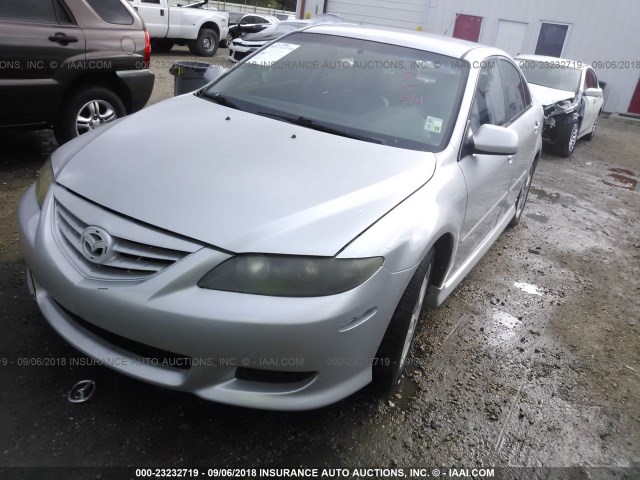 1YVFP84C445N61135 - 2004 MAZDA 6 I SILVER photo 2