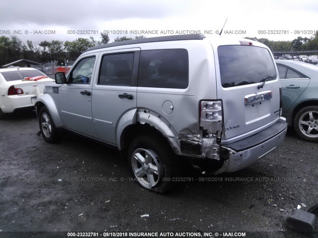 1D8GT58K29W549901 - 2009 DODGE NITRO SLT SILVER photo 3