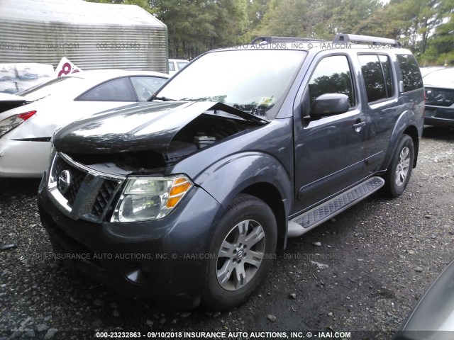 5N1AR1NN9AC600595 - 2010 NISSAN PATHFINDER S/LE/SE GRAY photo 2