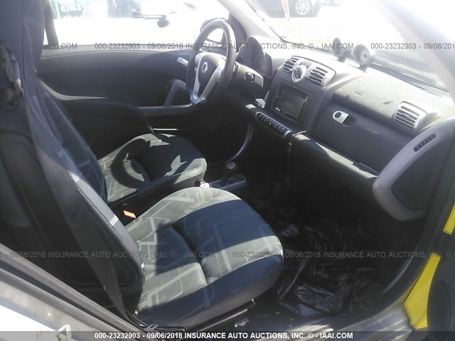 WMEEJ31XX8K063768 - 2008 SMART FORTWO PURE/PASSION YELLOW photo 5