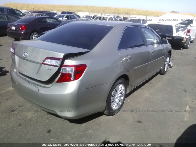 4T4BF1FK6ER387984 - 2014 TOYOTA CAMRY L/SE/LE/XLE 金色 照片 4