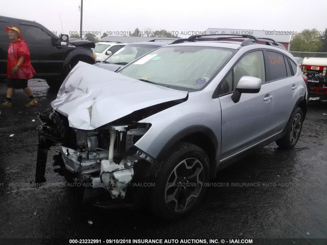 JF2GPAKC2E8212562 - 2014 SUBARU XV CROSSTREK 2.0 LIMITED SILVER photo 2