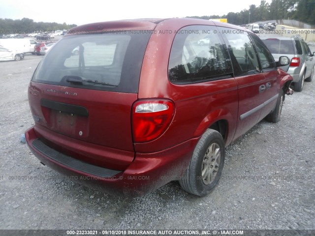 1D4GP24R77B218355 - 2007 DODGE GRAND CARAVAN SE RED photo 4