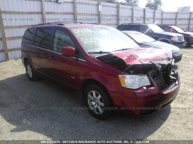 2A8HR54P78R767660 - 2008 CHRYSLER TOWN & COUNTRY TOURING RED photo 1
