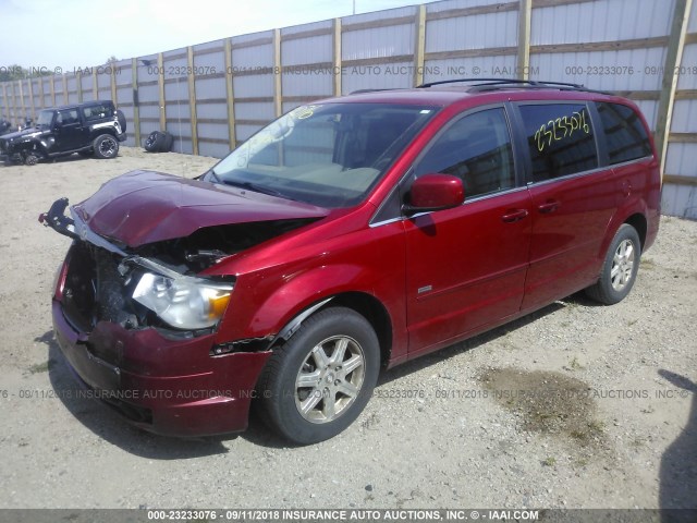 2A8HR54P78R767660 - 2008 CHRYSLER TOWN & COUNTRY TOURING RED photo 2
