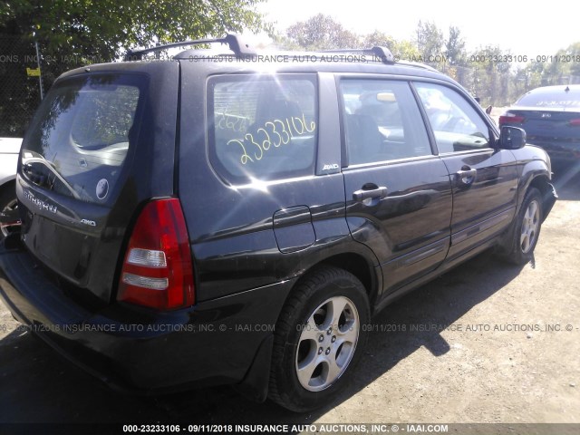JF1SG65633H714527 - 2003 SUBARU FORESTER 2.5XS შავი ფოტო 4
