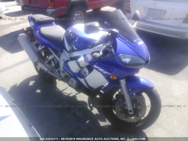 JYARJ04Y42A002251 - 2002 YAMAHA YZFR6 L BLUE photo 1