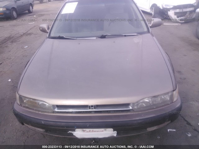 JHMCB7651MC044174 - 1991 HONDA ACCORD LX/EX BROWN photo 6