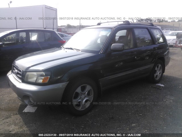 JF1SG656X4H722268 - 2004 SUBARU FORESTER 2.5XS Жасыл фото 2