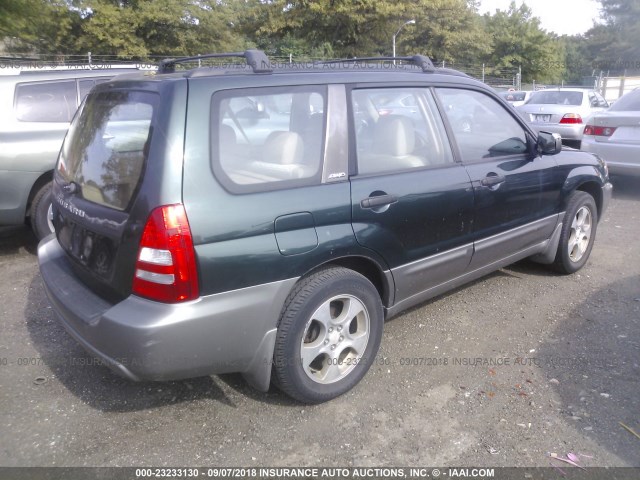 JF1SG656X4H722268 - 2004 SUBARU FORESTER 2.5XS Жасыл фото 4