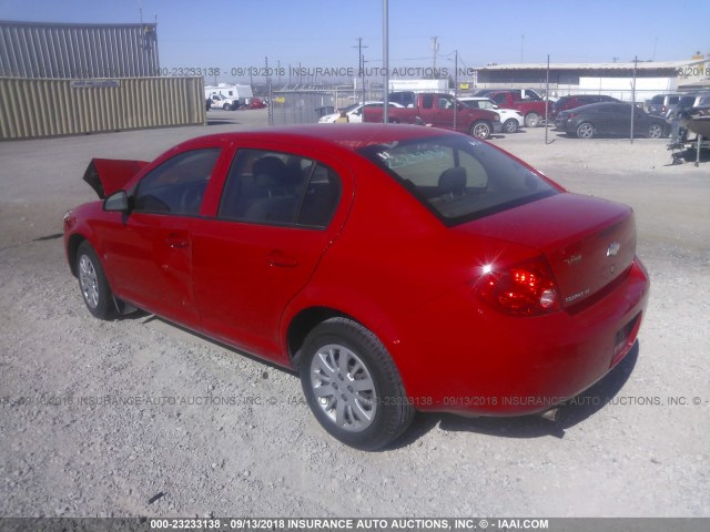 1G1AT58H997157638 - 2009 CHEVROLET COBALT LT RED photo 3