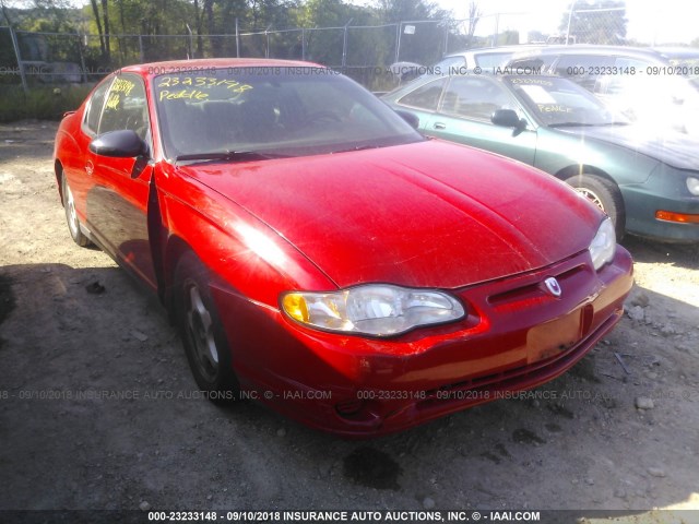 2G1WW12E559144589 - 2005 CHEVROLET MONTE CARLO LS წითელი ფოტო 1