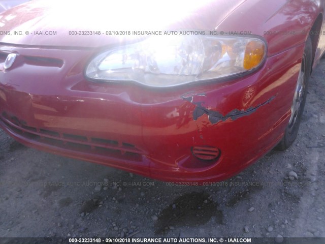 2G1WW12E559144589 - 2005 CHEVROLET MONTE CARLO LS წითელი ფოტო 6