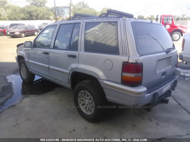 1J4GZ78Y3RC263869 - 1994 JEEP GRAND CHEROKEE LIMITED SILVER photo 3