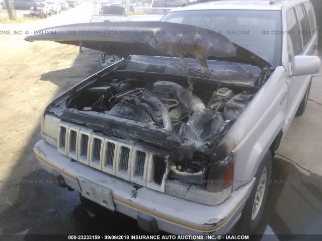 1J4GZ78Y3RC263869 - 1994 JEEP GRAND CHEROKEE LIMITED SILVER photo 6