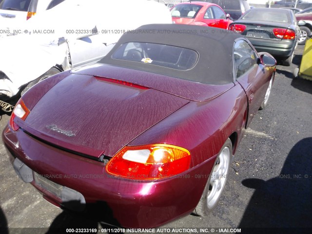 WP0CA2982XU630880 - 1999 PORSCHE BOXSTER MAROON photo 4