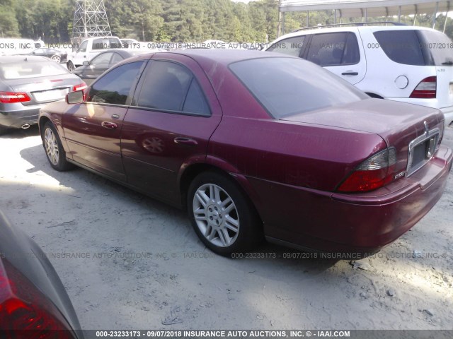 1LNHM87A45Y633383 - 2005 LINCOLN LS ბურგუნდია ფოტო 3