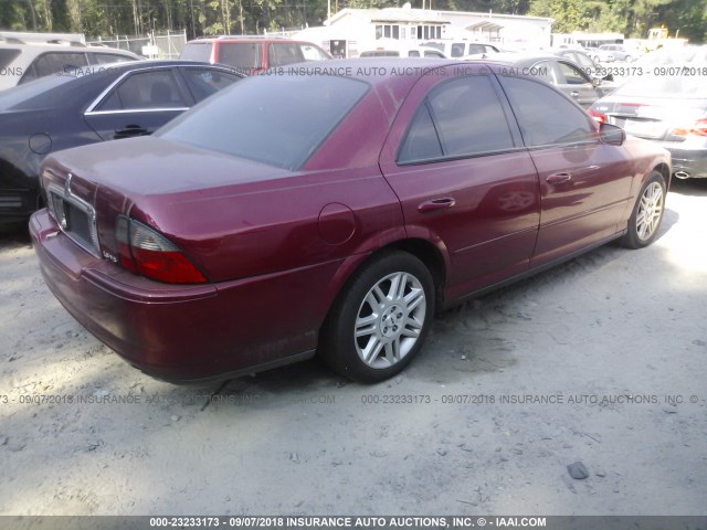 1LNHM87A45Y633383 - 2005 LINCOLN LS ბურგუნდია ფოტო 4