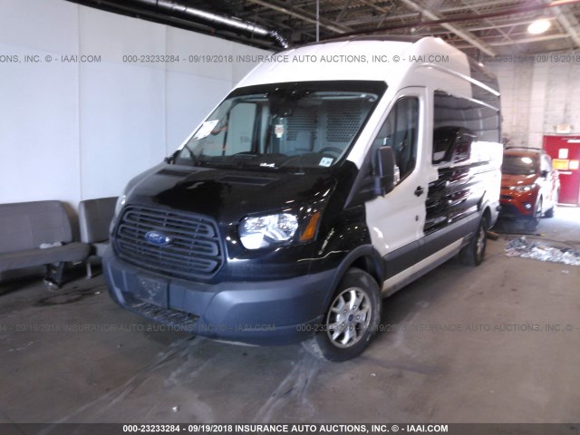 1FTYR2XM1FKB28211 - 2015 FORD TRANSIT T-250 BLACK photo 2