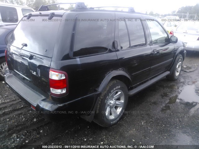 JN8DR09Y03W837384 - 2003 NISSAN PATHFINDER LE/SE BLACK photo 4