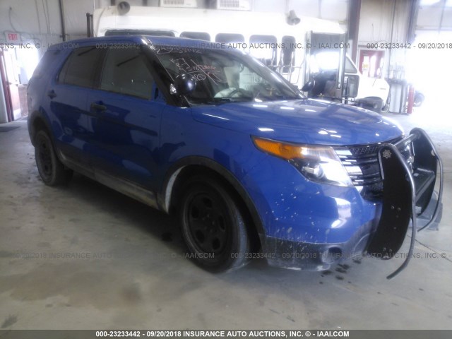 1FM5K8AR4FGC51594 - 2015 FORD EXPLORER POLICE INTERCEPTOR BLUE photo 1