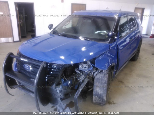 1FM5K8AR4FGC51594 - 2015 FORD EXPLORER POLICE INTERCEPTOR BLUE photo 2