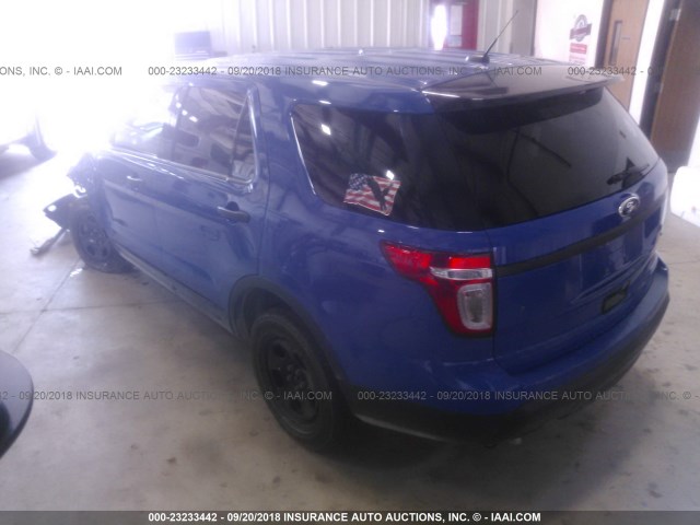 1FM5K8AR4FGC51594 - 2015 FORD EXPLORER POLICE INTERCEPTOR BLUE photo 3