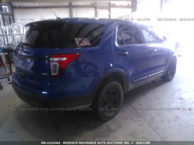 1FM5K8AR4FGC51594 - 2015 FORD EXPLORER POLICE INTERCEPTOR BLUE photo 4