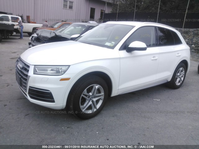 WA1ANAFYXJ2123992 - 2018 AUDI Q5 PREMIUM WHITE photo 2