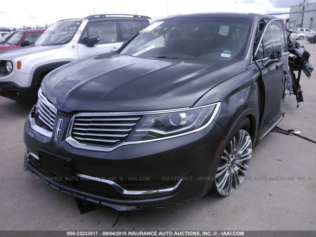 2LMPJ6LR0JBL23604 - 2018 LINCOLN MKX RESERVE GRAY photo 2