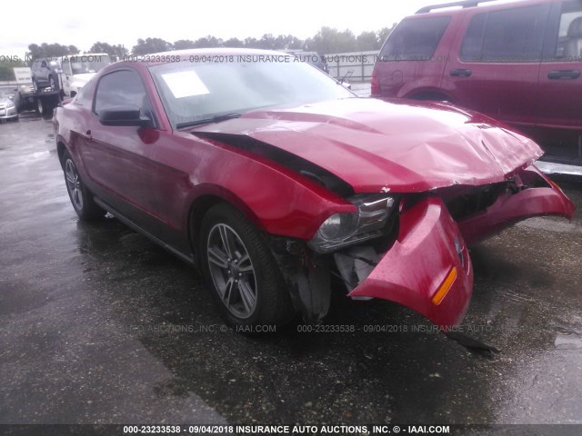 1ZVBP8AM3C5207751 - 2012 FORD MUSTANG RED photo 1