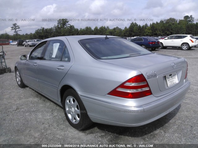 WDBNG70J21A153122 - 2001 MERCEDES-BENZ S 430 SILVER photo 3
