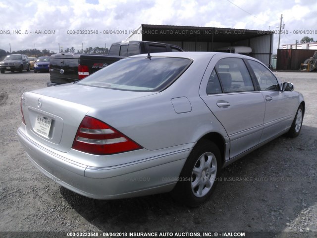 WDBNG70J21A153122 - 2001 MERCEDES-BENZ S 430 SILVER photo 4