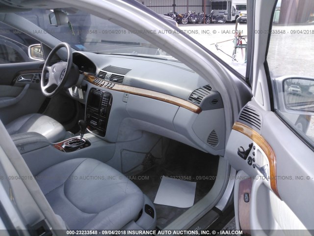 WDBNG70J21A153122 - 2001 MERCEDES-BENZ S 430 SILVER photo 5