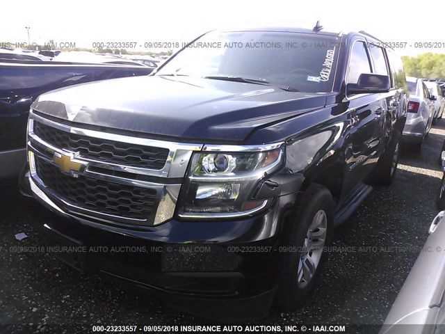 1GNSCHKC9GR223480 - 2016 CHEVROLET SUBURBAN C1500 LT BLACK photo 2