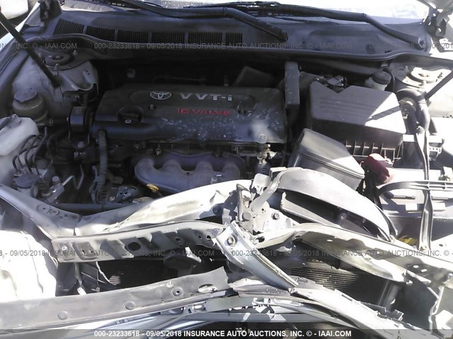 JTNBE46K073012860 - 2007 TOYOTA CAMRY NEW GENERAT CE/LE/XLE/SE SILVER photo 10