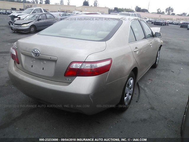 4T1BE46K87U628493 - 2007 TOYOTA CAMRY NEW GENERAT CE/LE/XLE/SE GOLD photo 4