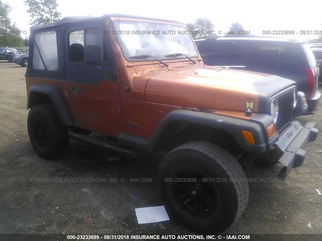 1J4FA29P01P317105 - 2001 JEEP WRANGLER / TJ SE ORANGE photo 1